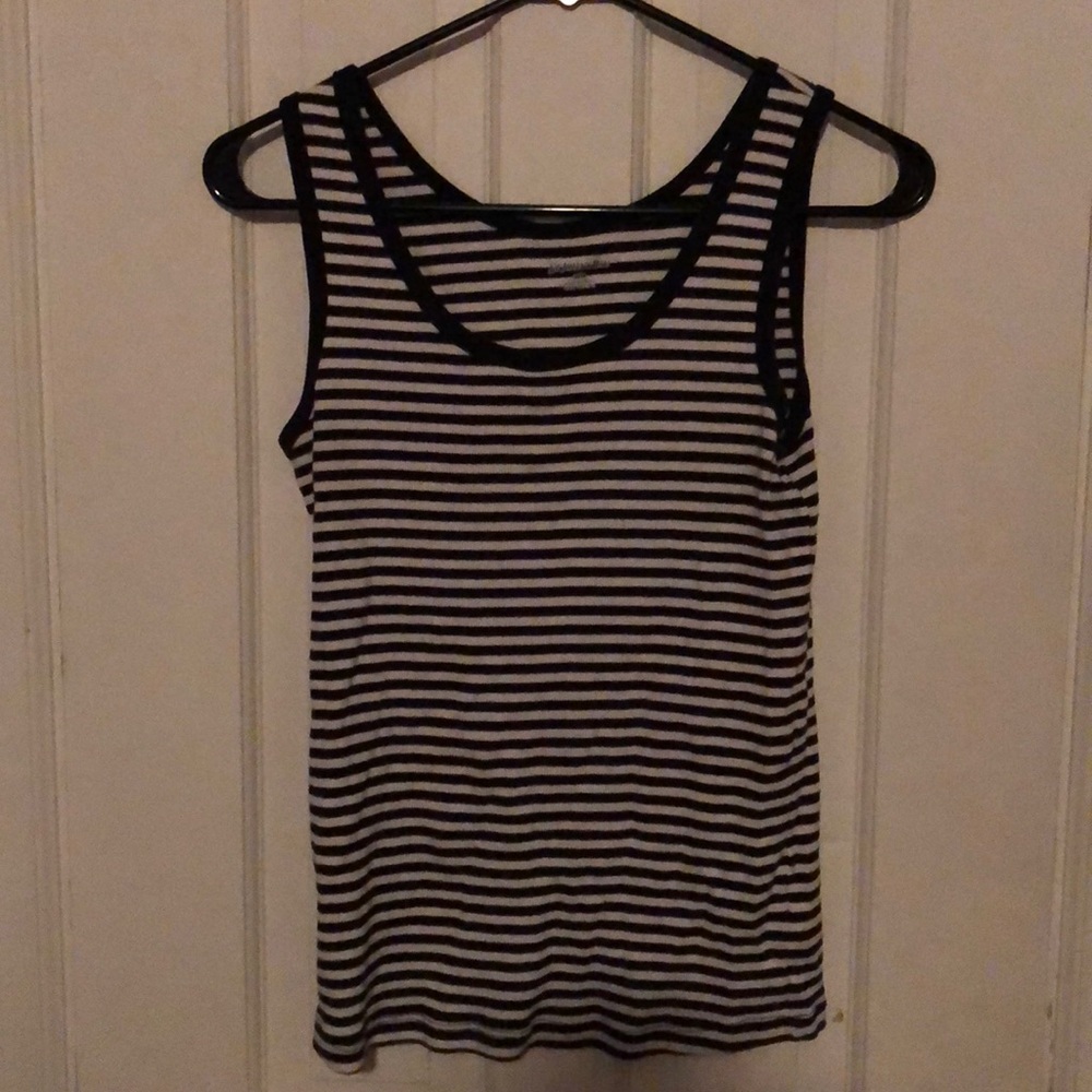 Black and White Striped Tank Top